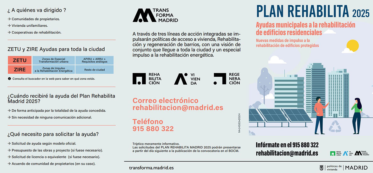 Imagen sobre el Plan Rehabilita Madrid. Ayuntamiento de Madrid
