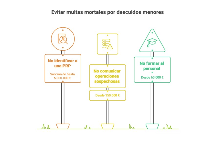 Imagen sobre las diferentes sanciones por la PBC