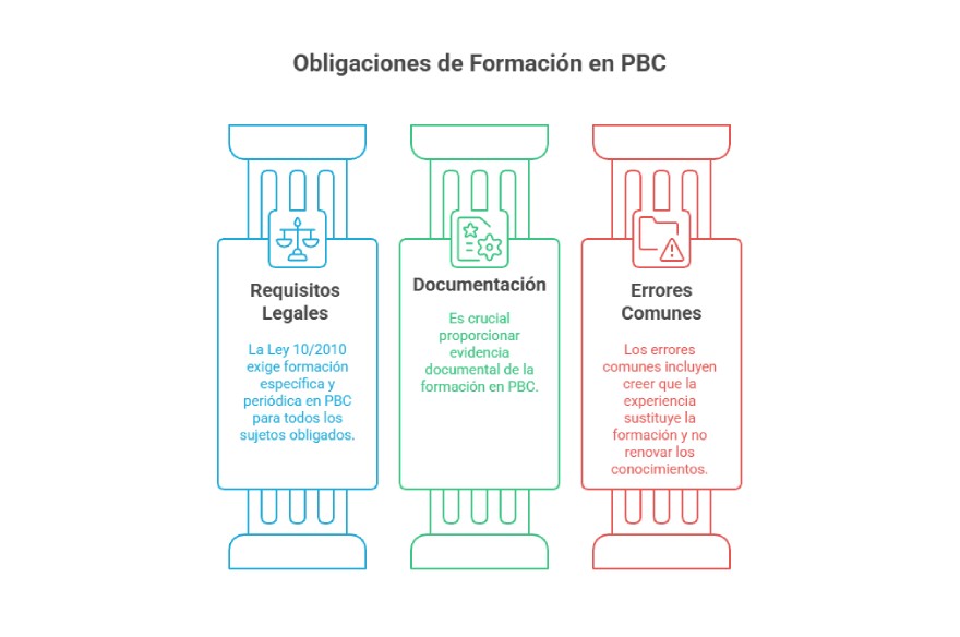 Imagen sobre las obligaciones de formación del la PBC